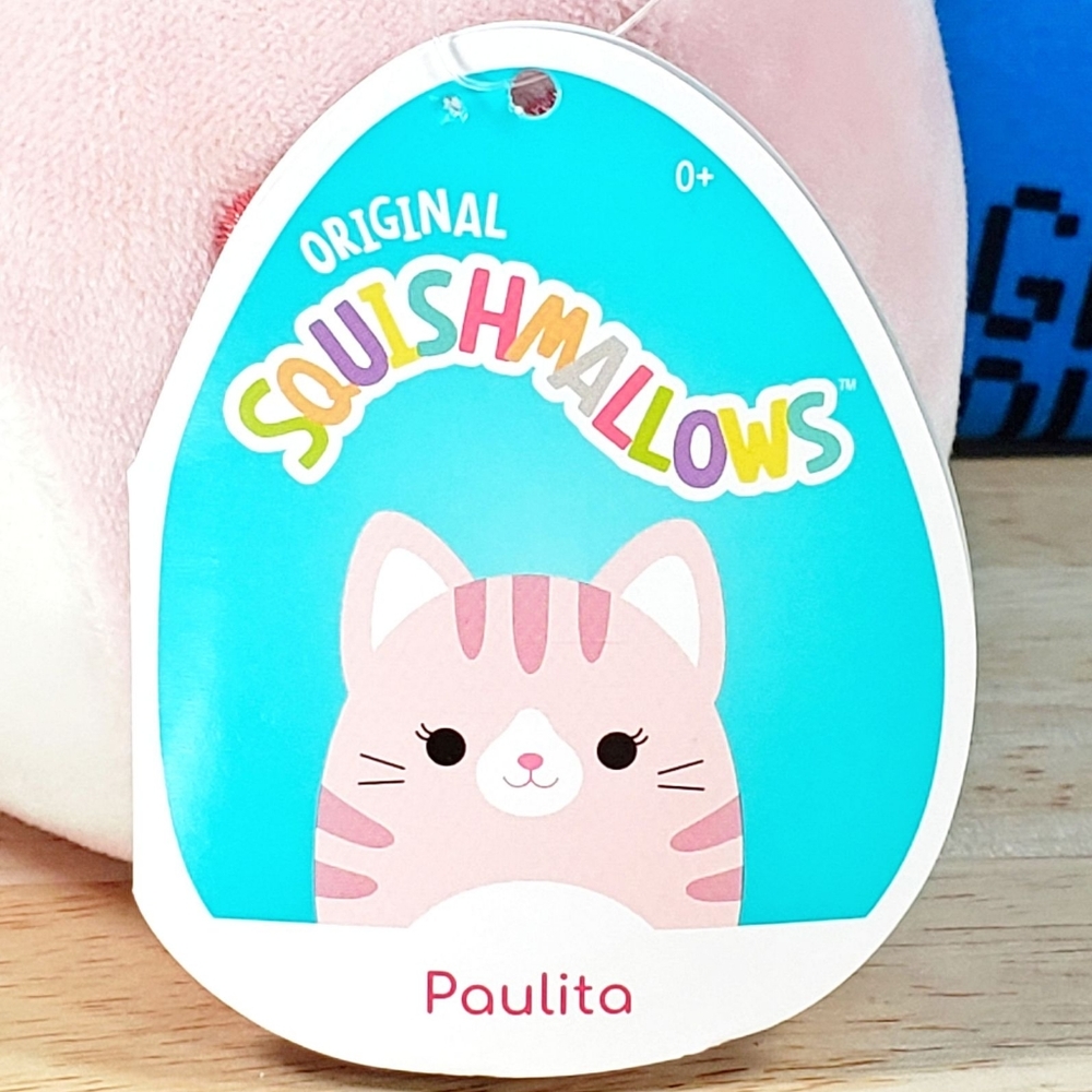 Squishmallow Paulita the Pink Tabby Cat 5" UltraSoft Stuffed Plush Toy NWT - Picture 10 of 12